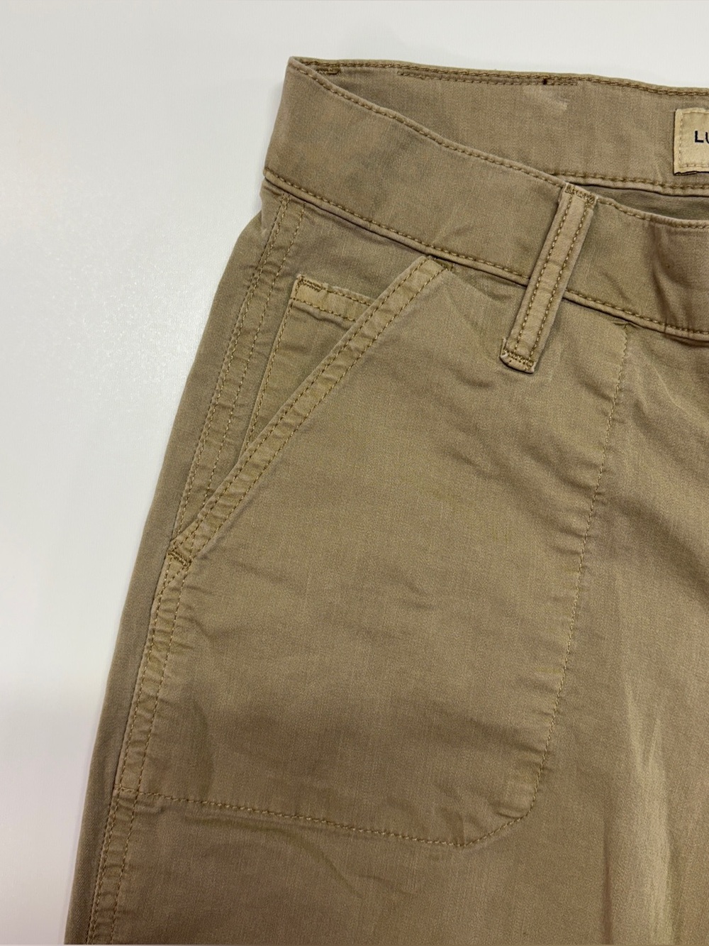 Lucky Brand The Cargo Khaki Utility Pants 4 Safari Casual Chic - Picture 4 of 13
